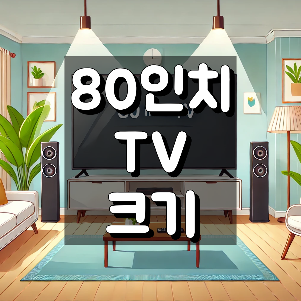 80인치 TV 크기 대표 이미지