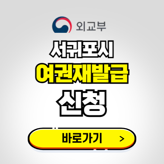 서귀포시 여권 재발급 온라인 신청하기 ❘ 비용 준비물 가격 기간 보기