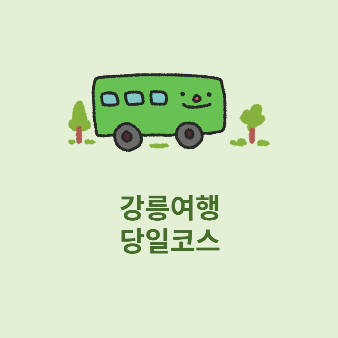 강릉 당일치기 여행코스