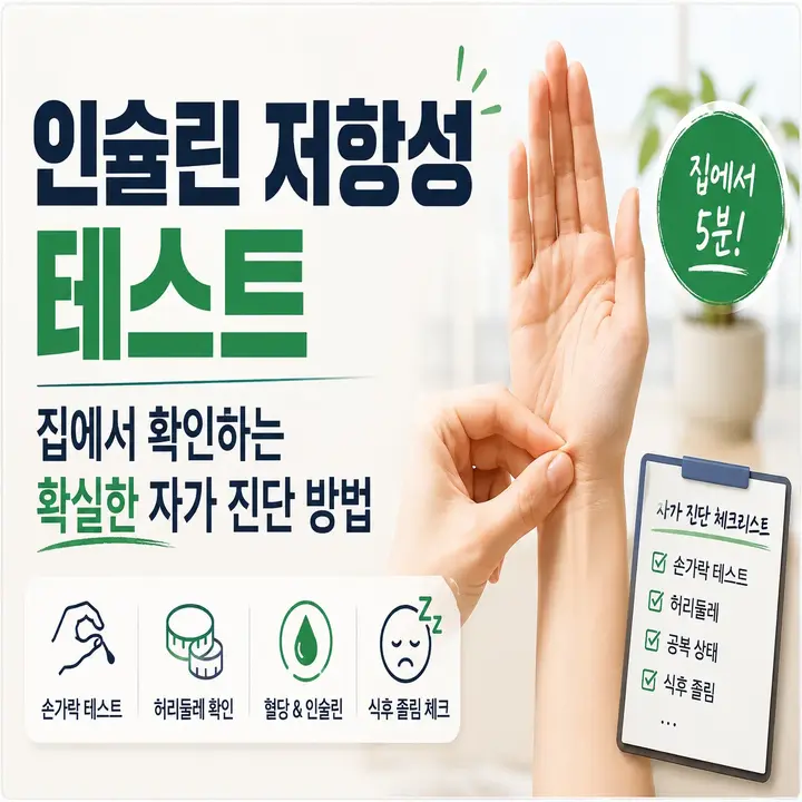 인슐린 저항성 테스트, 확실한 자가 진단 방법