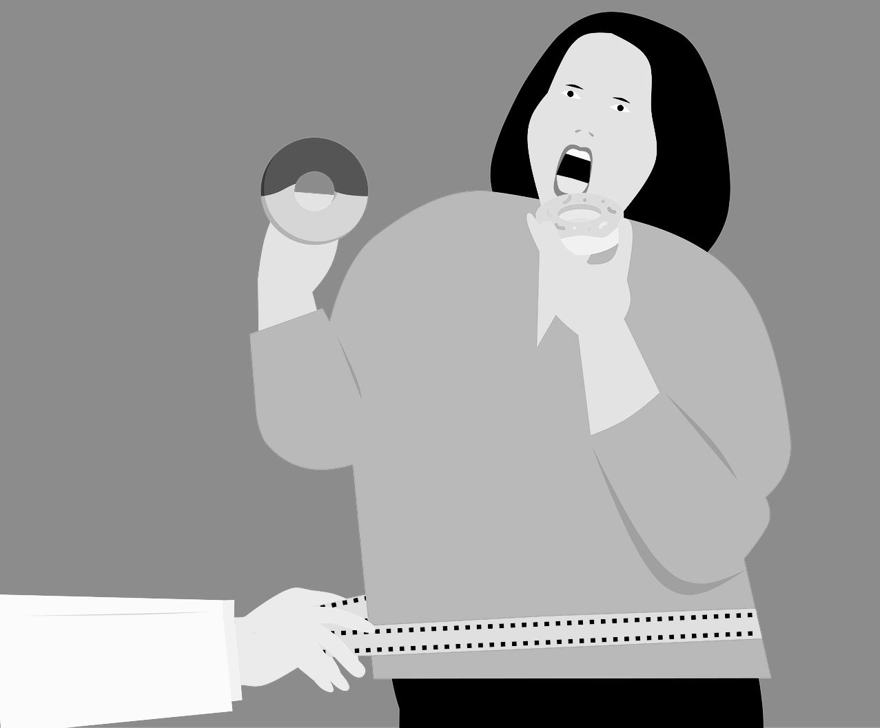 폭식 후 몸이 붓는 이유와 관련된 사진