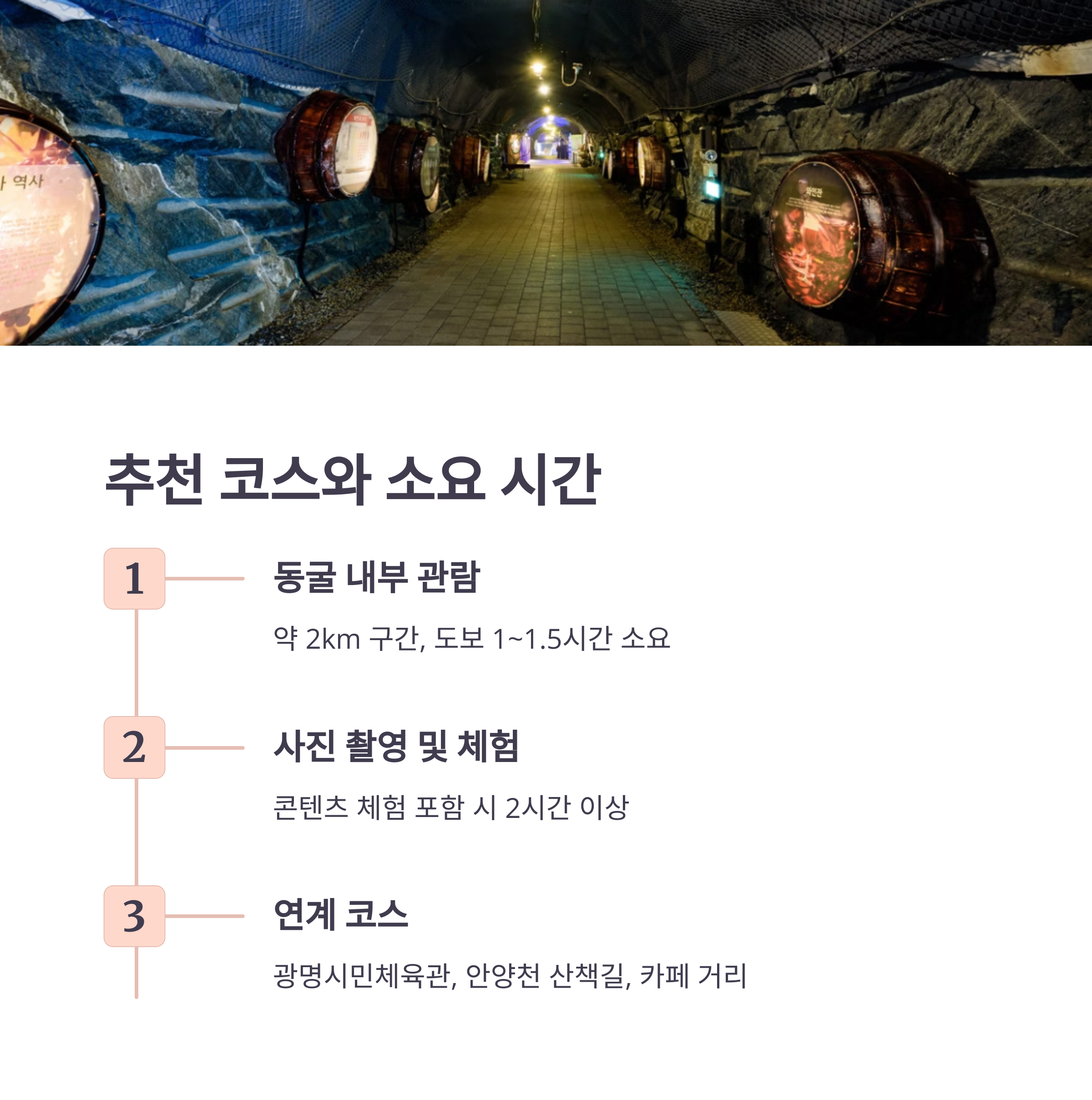 추천 코스와 소요 시간