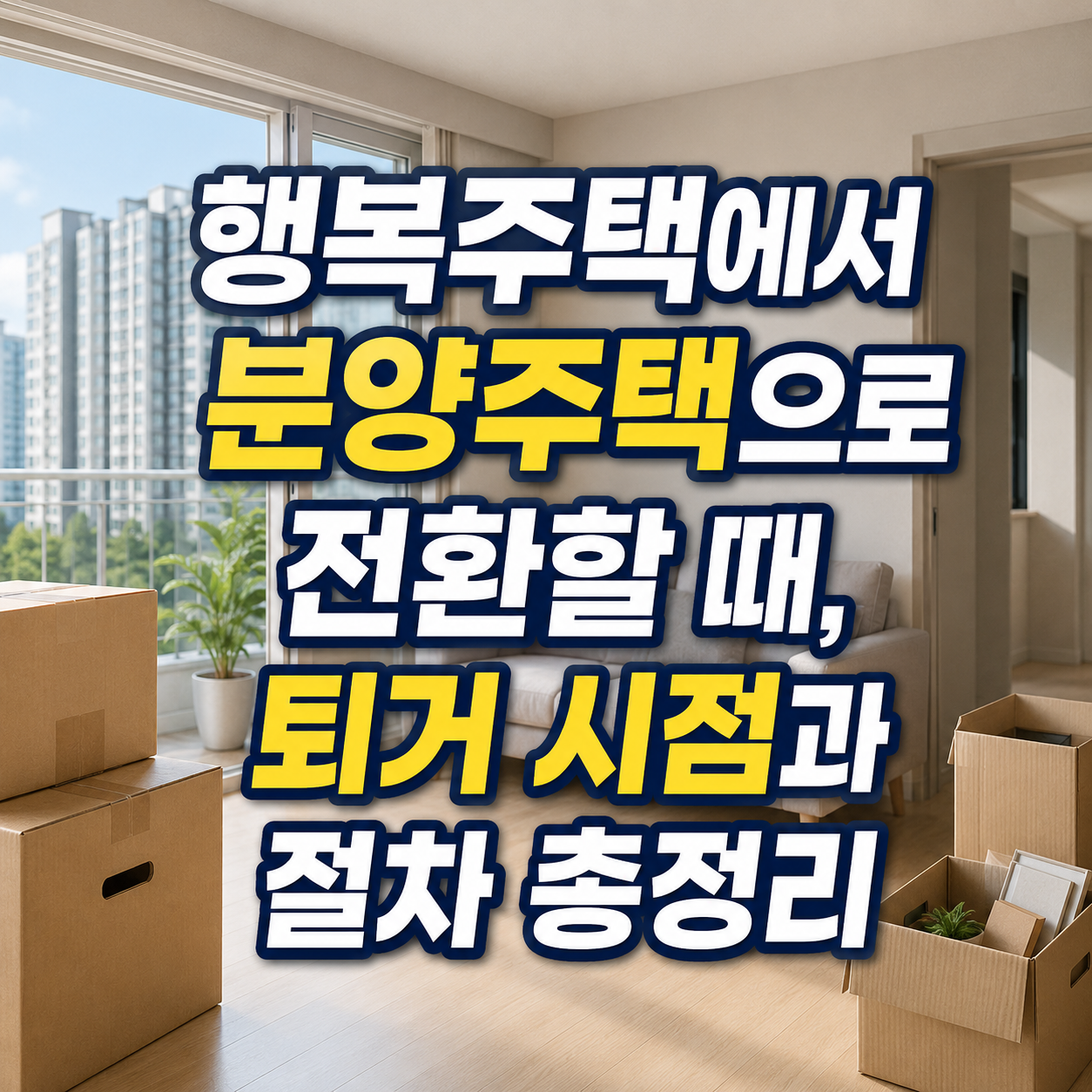 행복주택에서 분양주택으로 전환할 때, 퇴거 시점과 절차 총정리