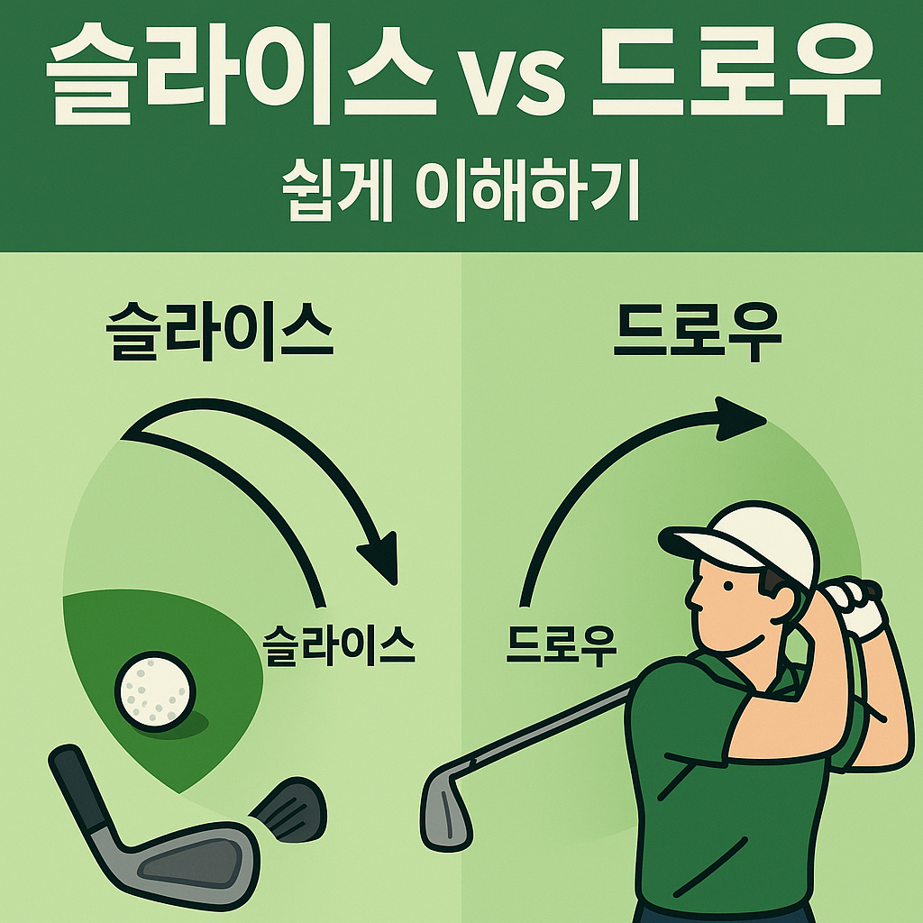 슬라이스 vs 드로우 쉽게 이해하기