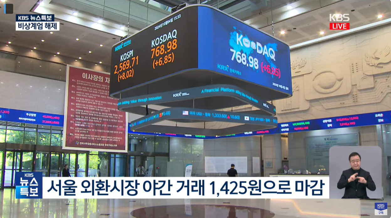 윤대통령의 비상계엄 선포 해제 선언