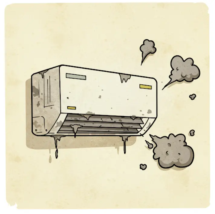 벽걸이 에어컨 식초냄새 없애는 방법-1