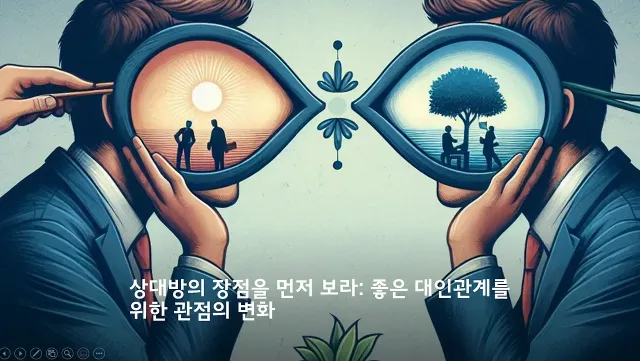 좋은 관계를 만드는 비밀- 상대의 장점에 집중하는 기술