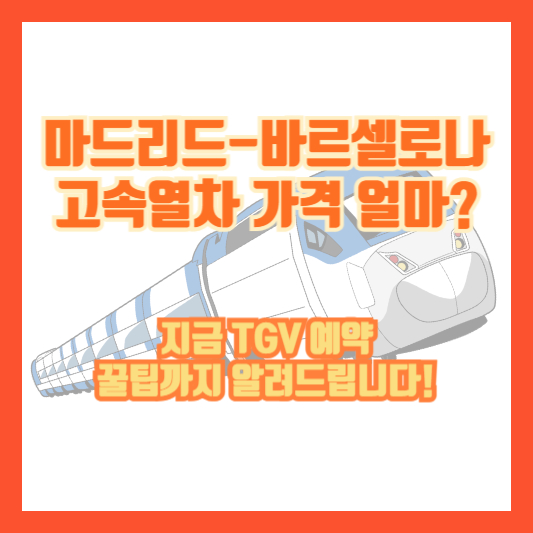 &ldquo;마드리드-바르셀로나 고속열차 가격 얼마?&rdquo; 지금 TGV 예약 꿀팁까지 알려드립니다!