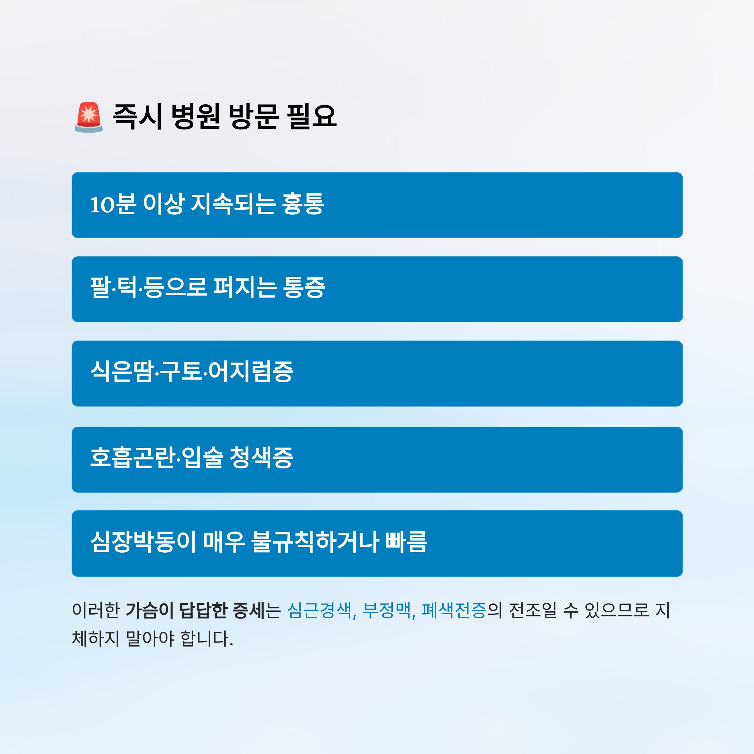 가슴이 답답한 증세 알아보기