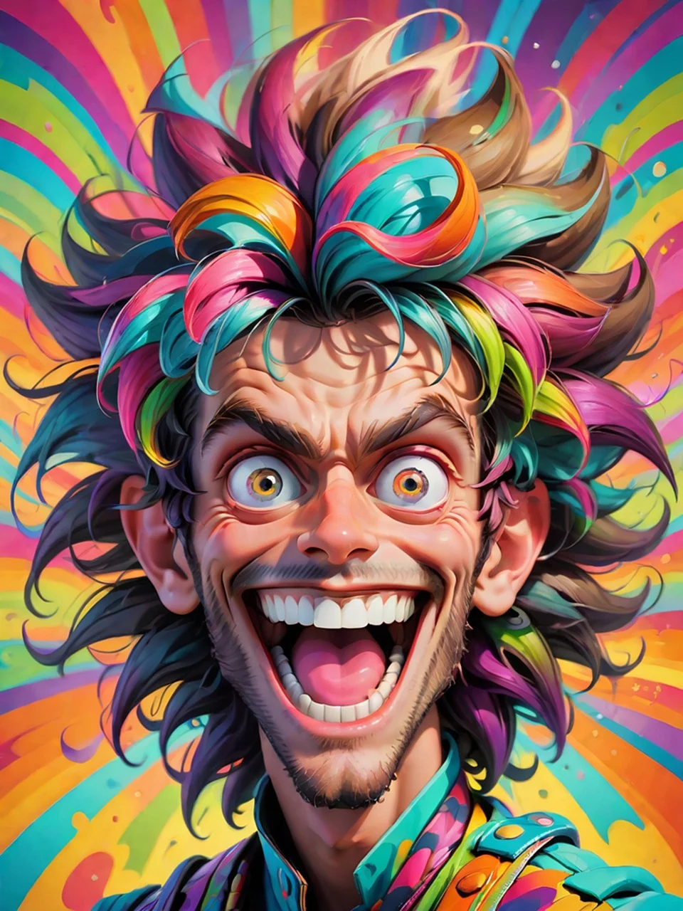 웃는 남자 얼굴