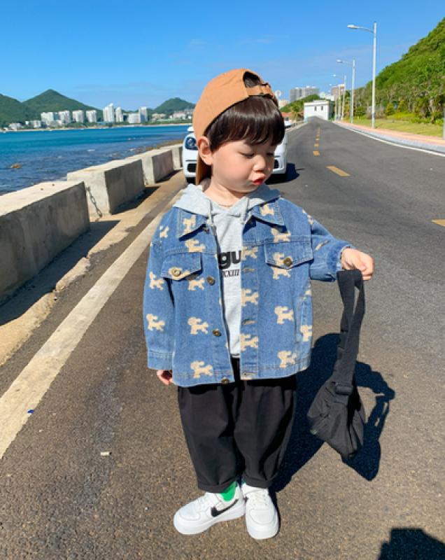 아기 청자켓 유아 남아 여아 봄 멍멍이 프린트 재킷