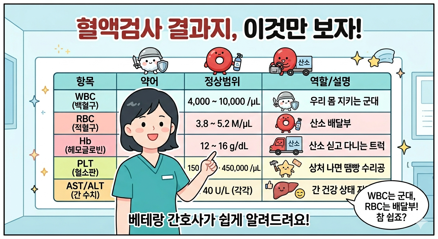 혈액검사 결과 보는 법