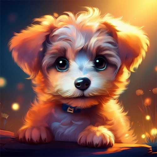 곱슬머리 강아지