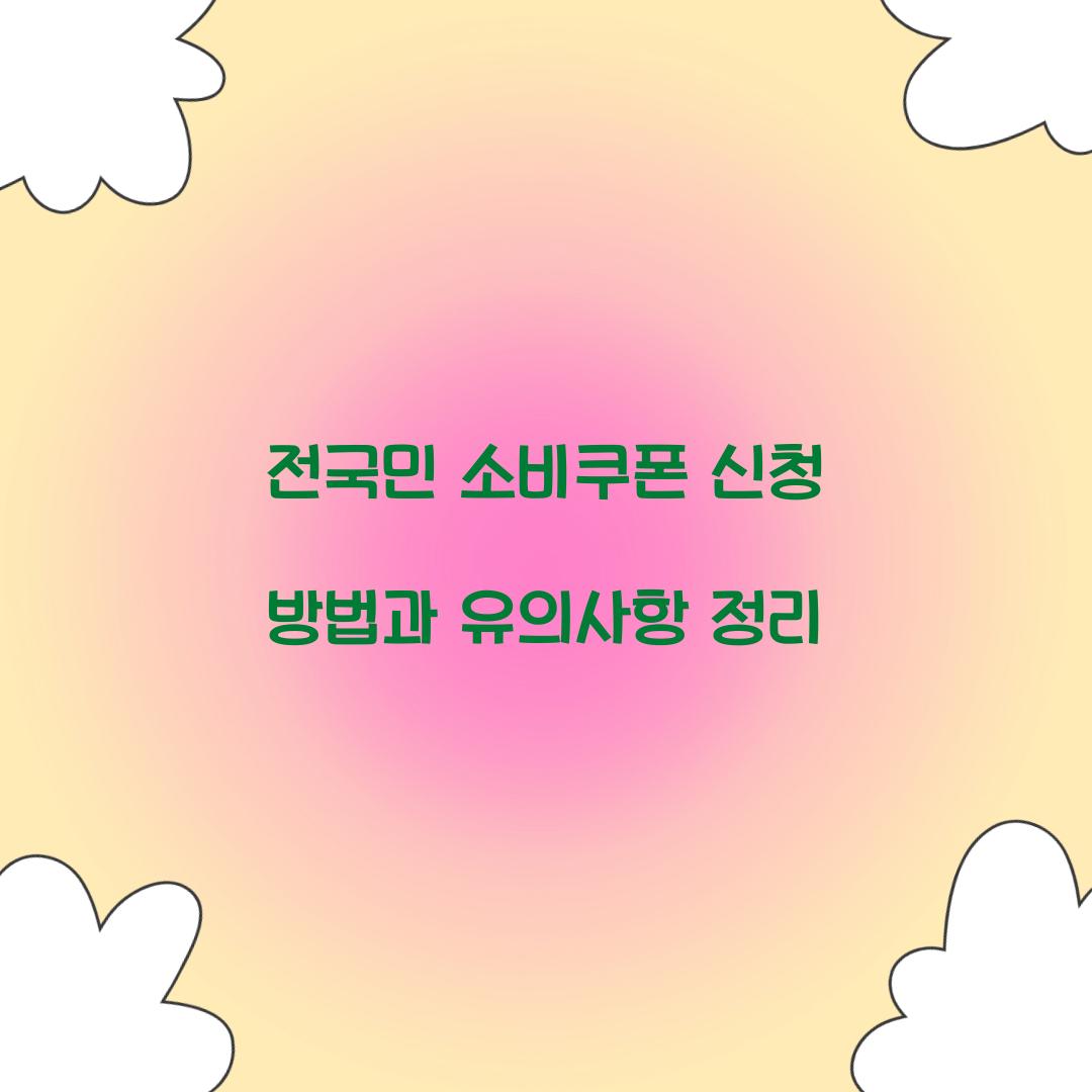 전국민 소비쿠폰 신청