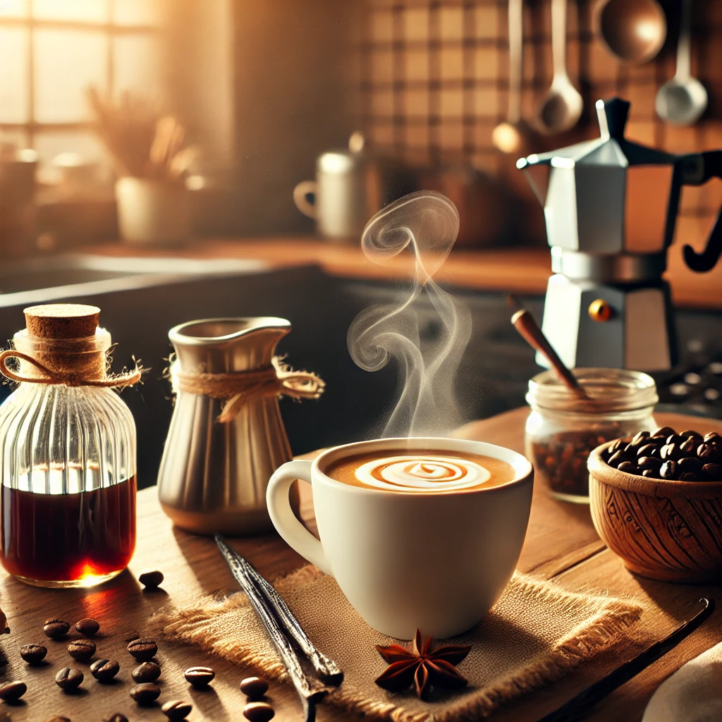 바닐라 라떼 만들기