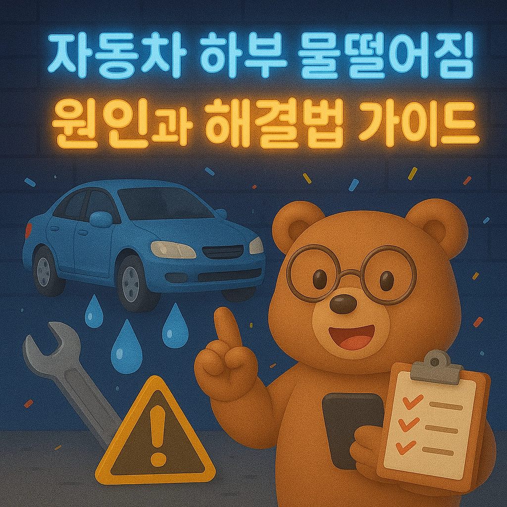 자동차 하부 물떨어짐 원인과 해결법 가이드