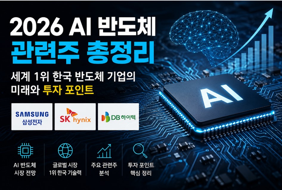 "2026 AI 반도체 관련주 총정리: 세계 1위 한국 반도체 기업의 미래와 투자 포인트"