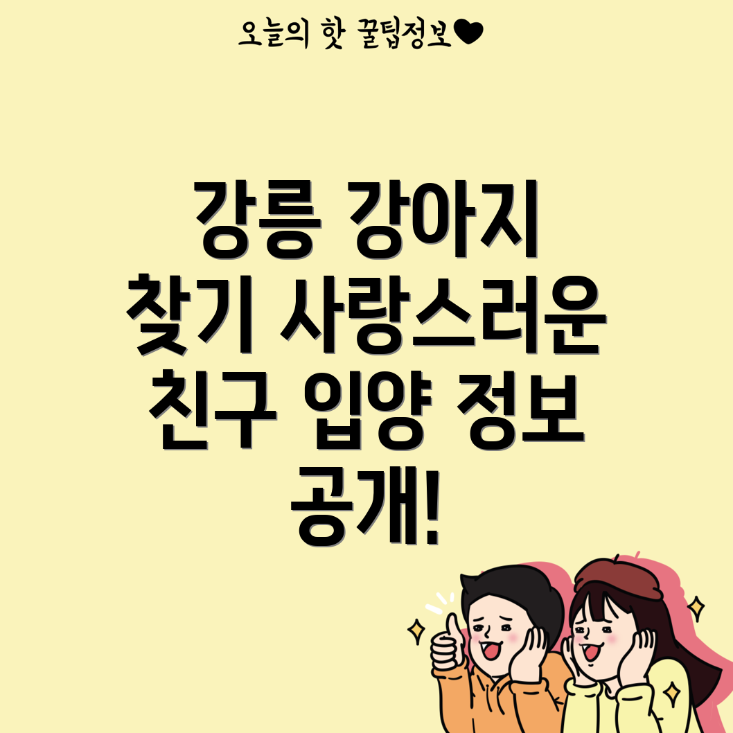 강릉 강아지 보호소 입양