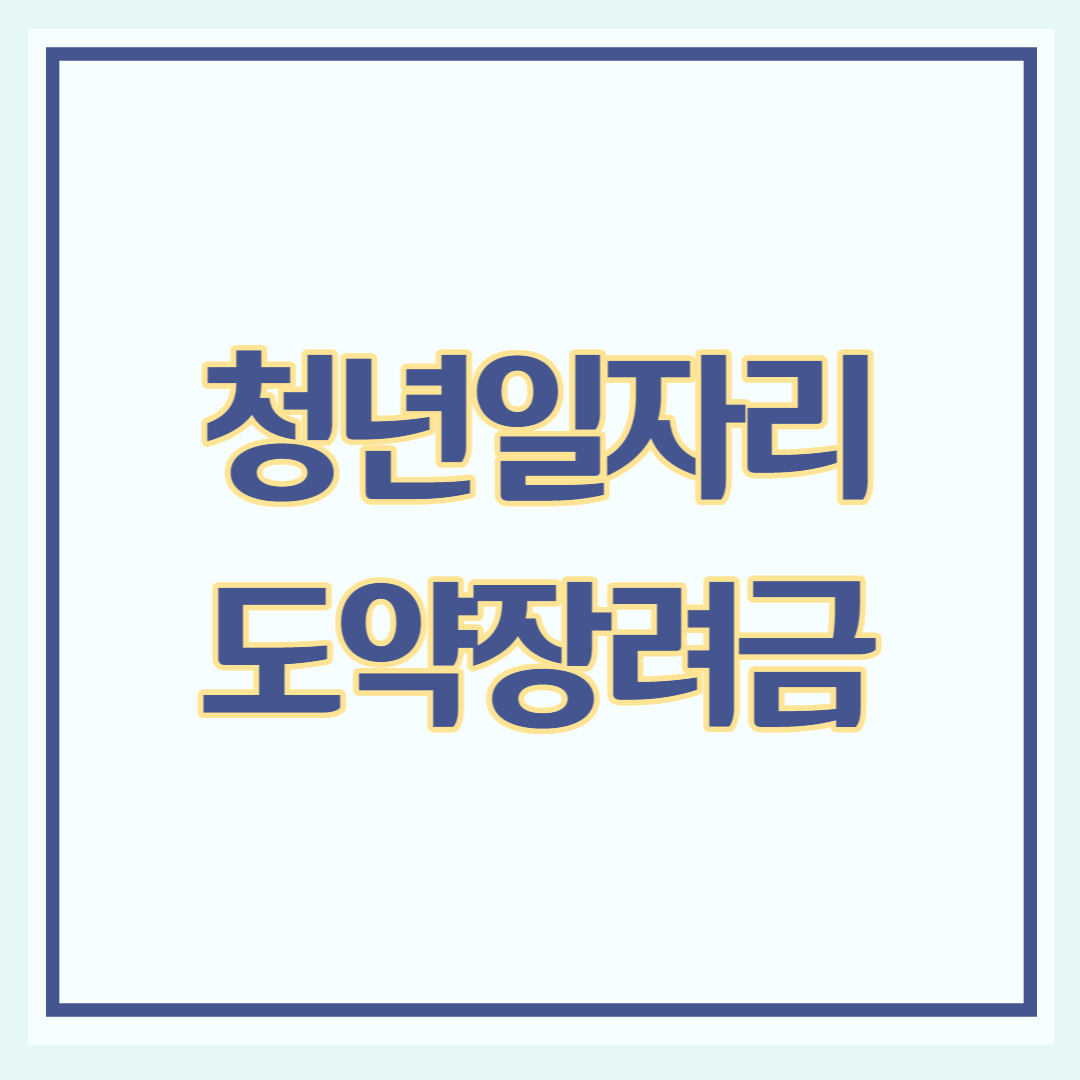 청년일자리도약장려금