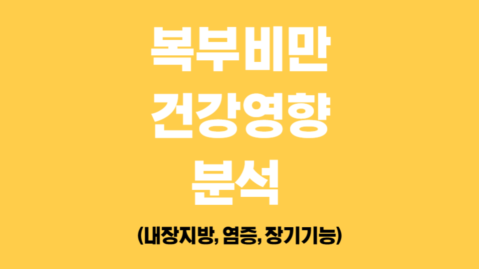 복부비만 건강영향 분석