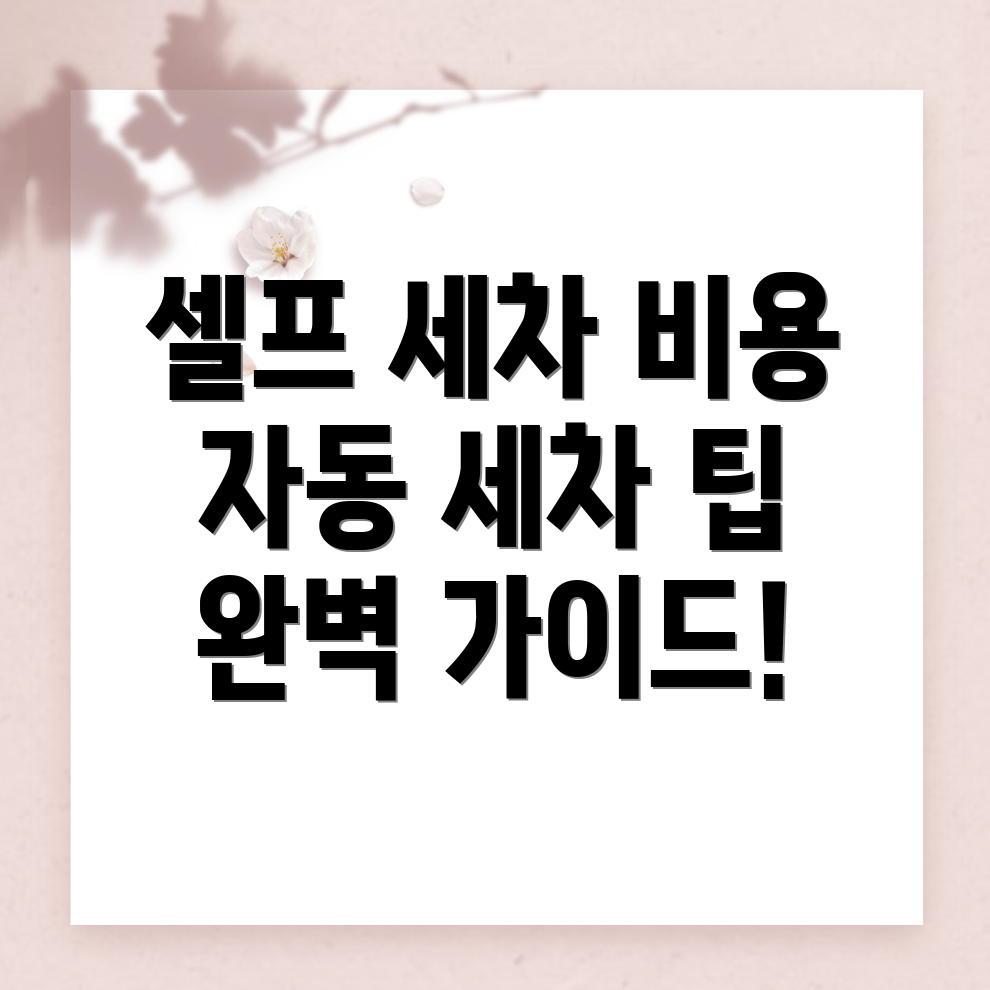 울산 남구 용잠동 세차장 가격