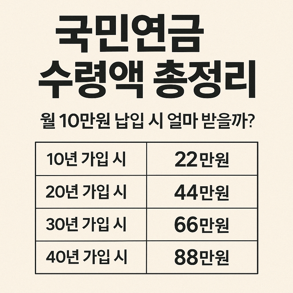 국민연금 수령액 총정리 ❘ 월 10만원 납입 시 얼마 받을까?