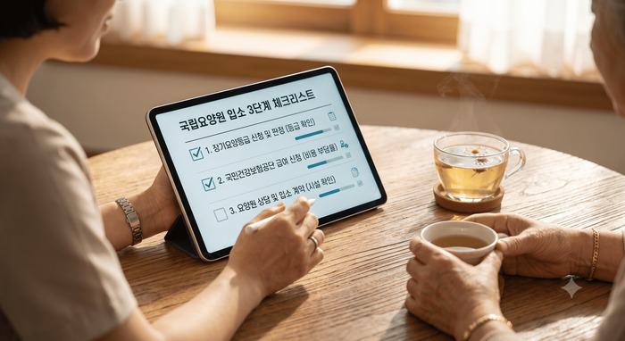 국립요양원 입소를 위한 장기요양등급 및 3단계 체크리스트