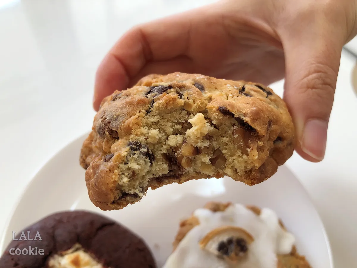 버터앤쉘터-오리지널-르뱅쿠키-단면-견과류와-초코