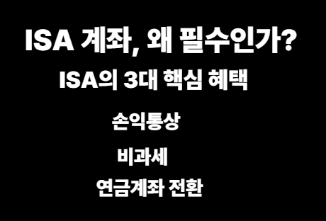 ISA계좌, 왜 필수인가? 이미지사진