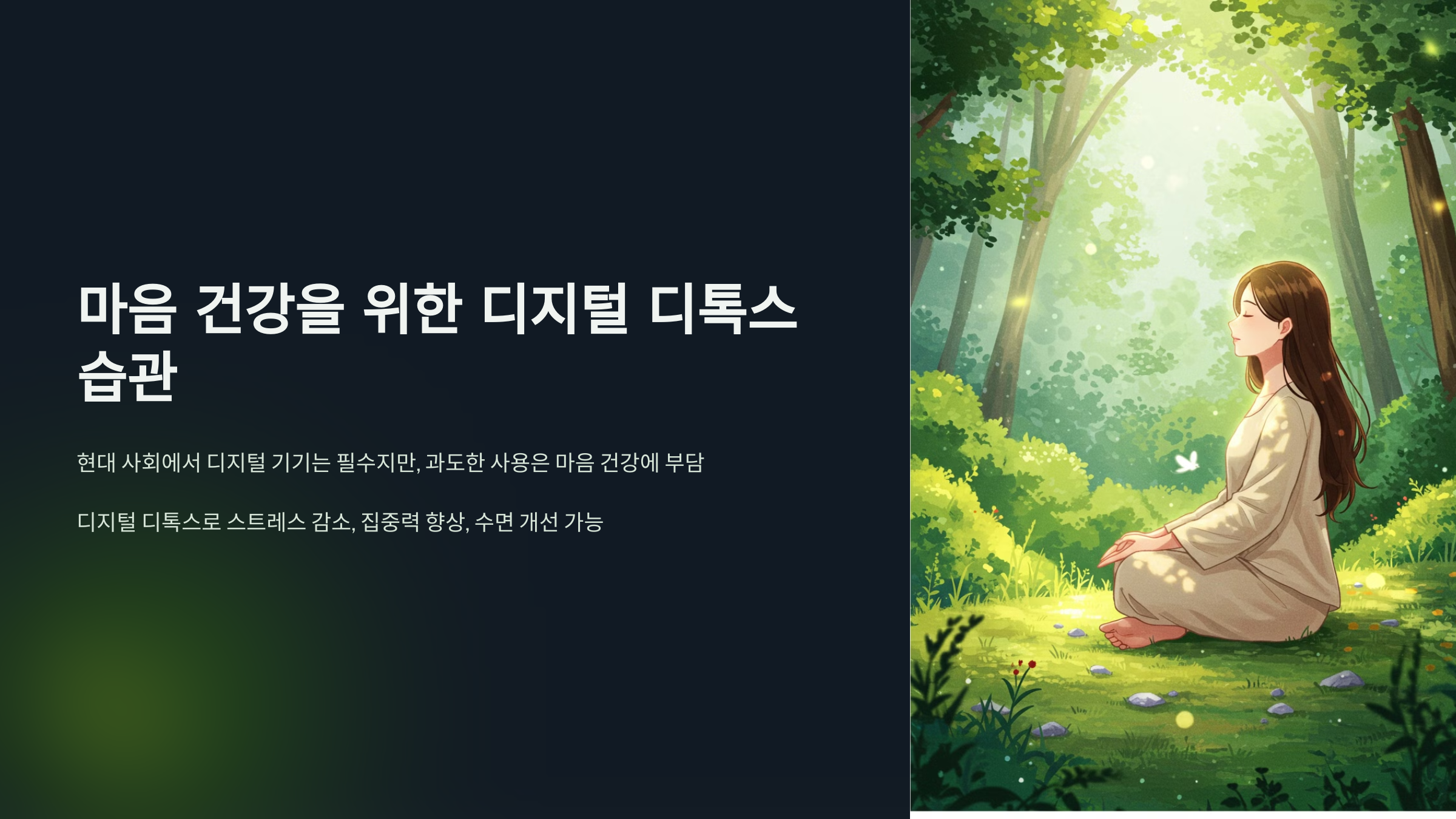 마음 건강을 위한 디지털 디톡스 습관