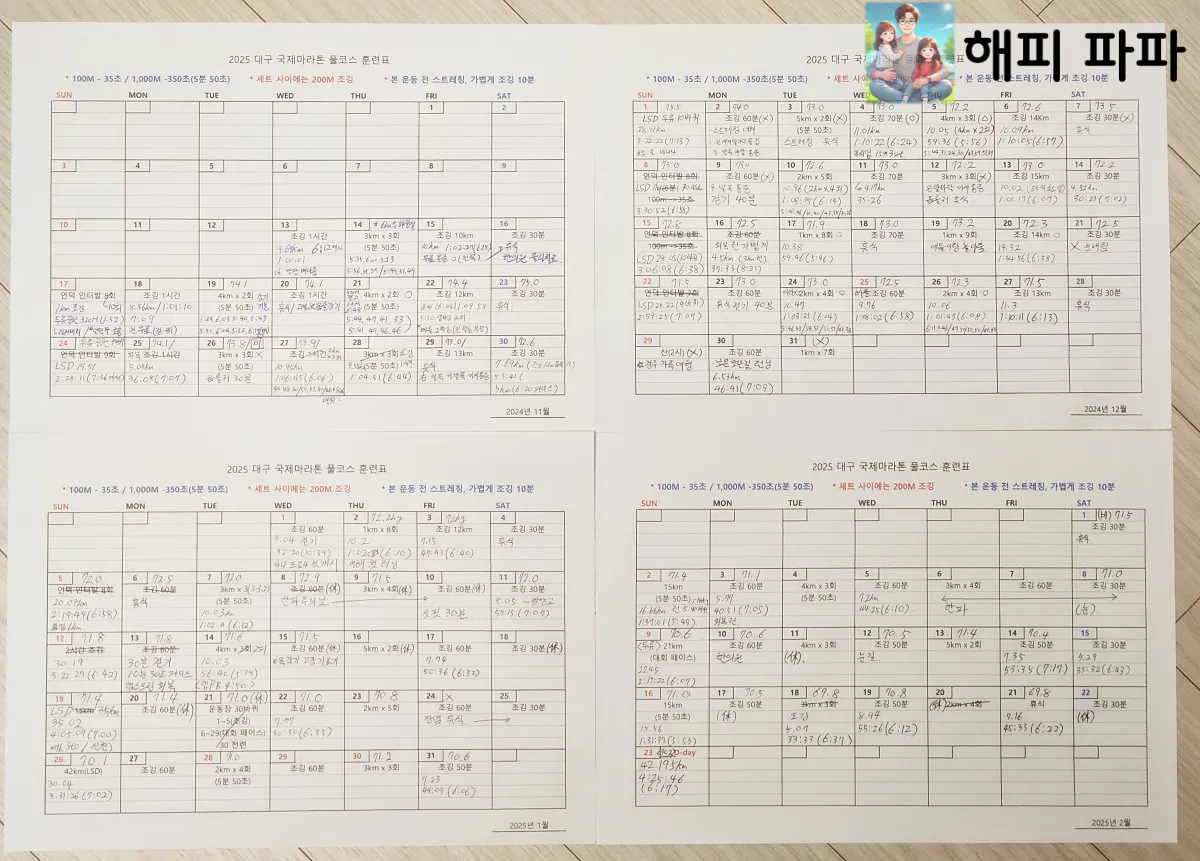 2025-대구마라톤-훈련일지