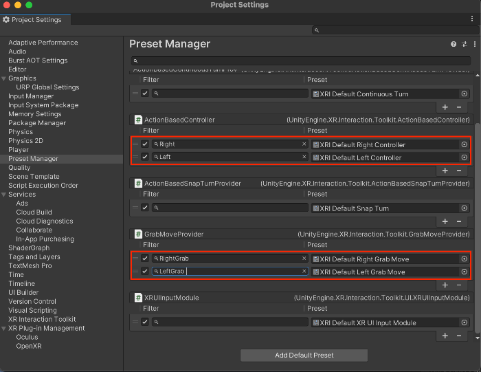 왼손 오른손이 구분되야 하기 때문에 다른 이름
