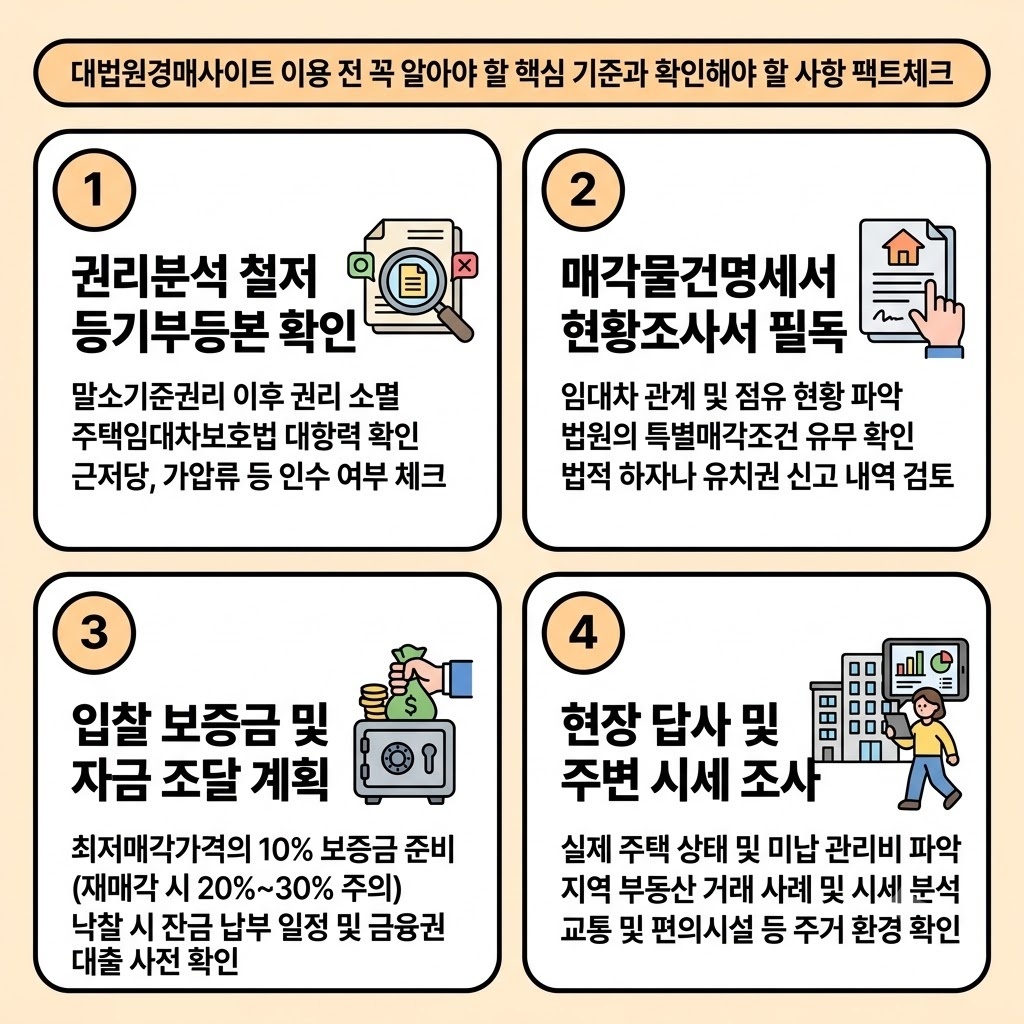 대법원경매사이트 이용 전 꼭 알아야 할 핵심 기준과 확인해야 할 사항