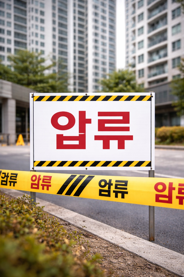 가압류와 압류 관련 사진