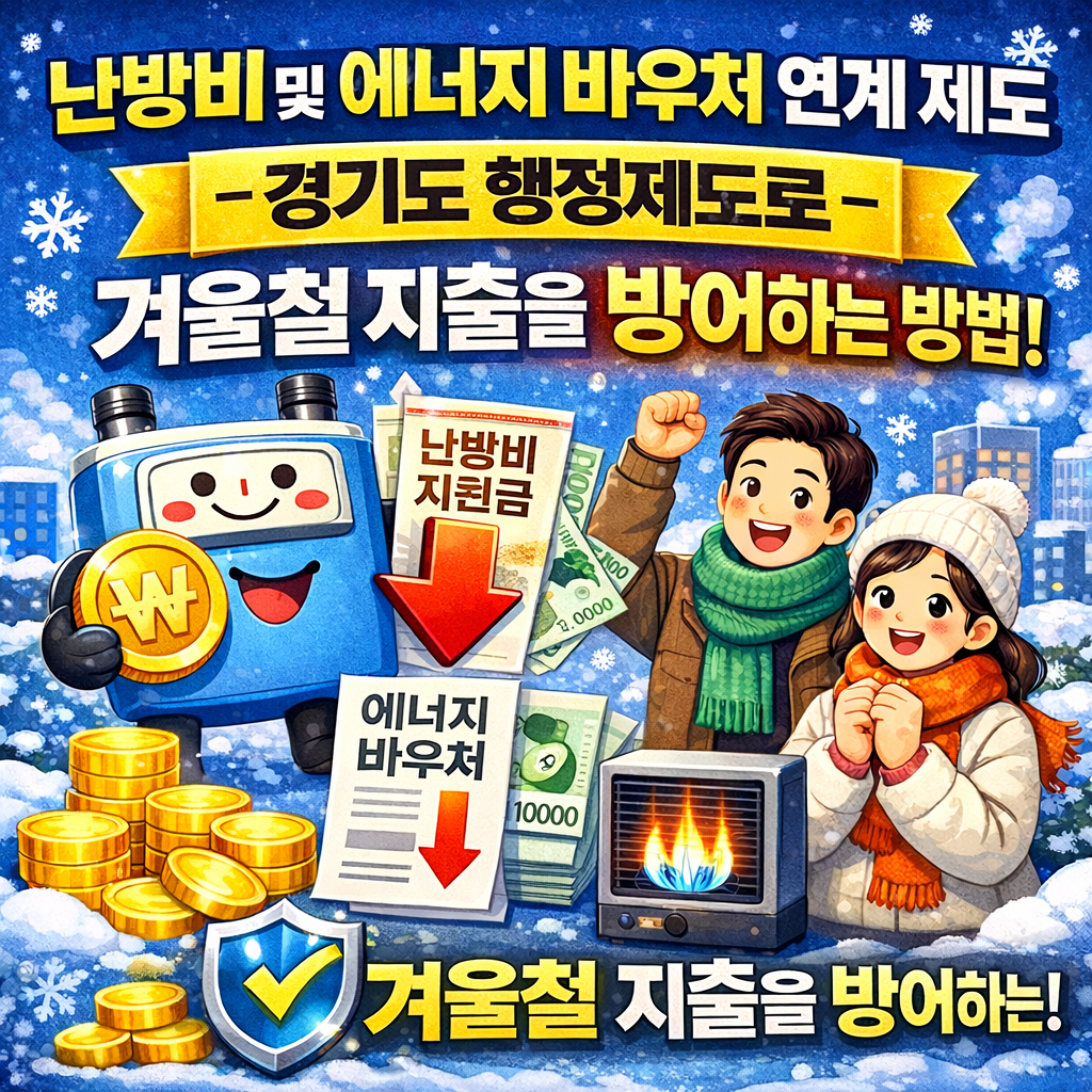 경기도 행정제도 중 난방비와 에너지바우처 연계하여 겨울철 지출을 줄이는 방법에 대한 설명