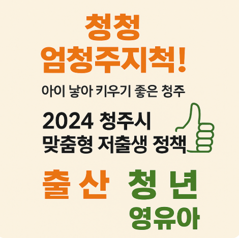 청주 엄지척 맞춤형 저출생 정책