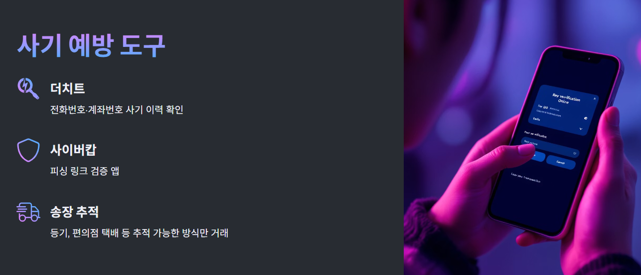 중고거래 사기 예방 도구