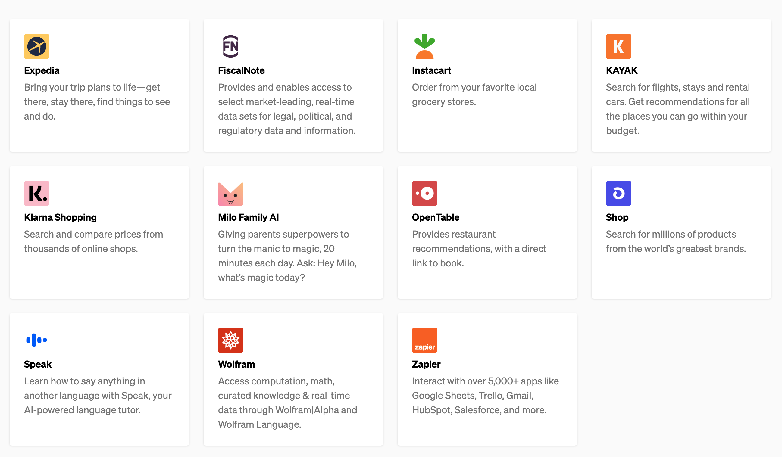 ChatGPT를 지원하는 Plugin 앱들