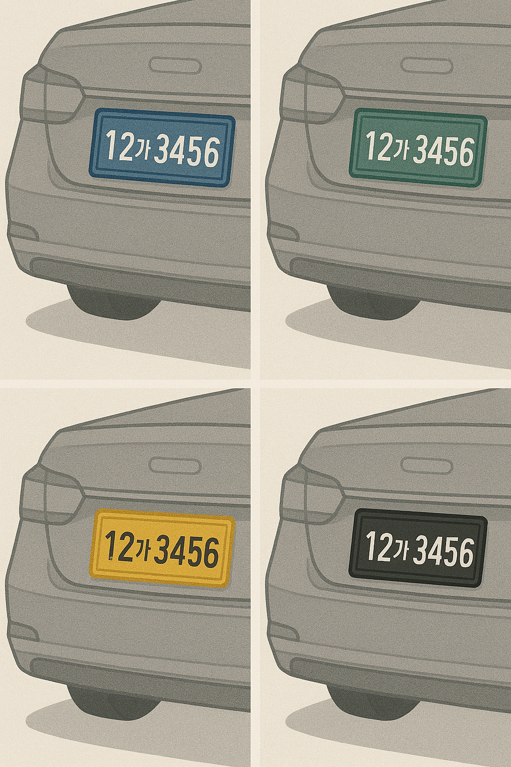 자동차 번호판 색깔별 의미