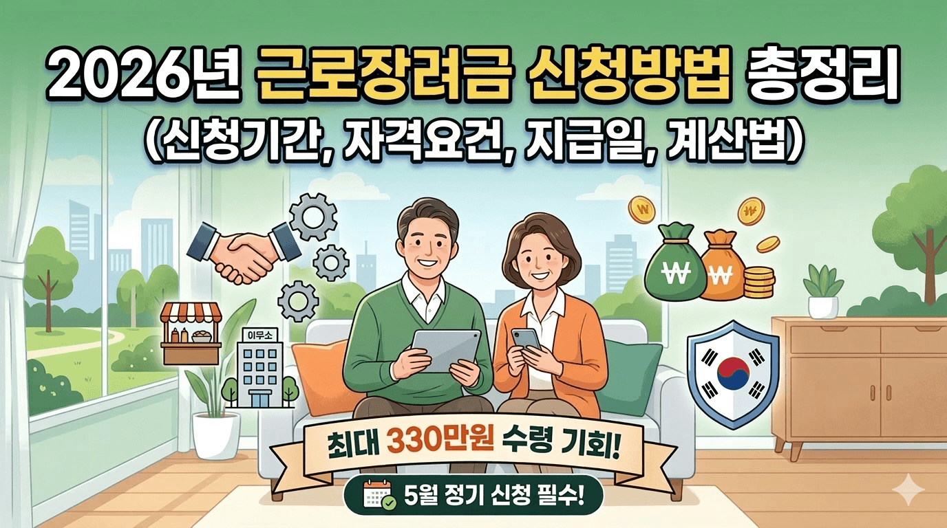 2026년 근로장려금 신청방법 및 자격요건 정리