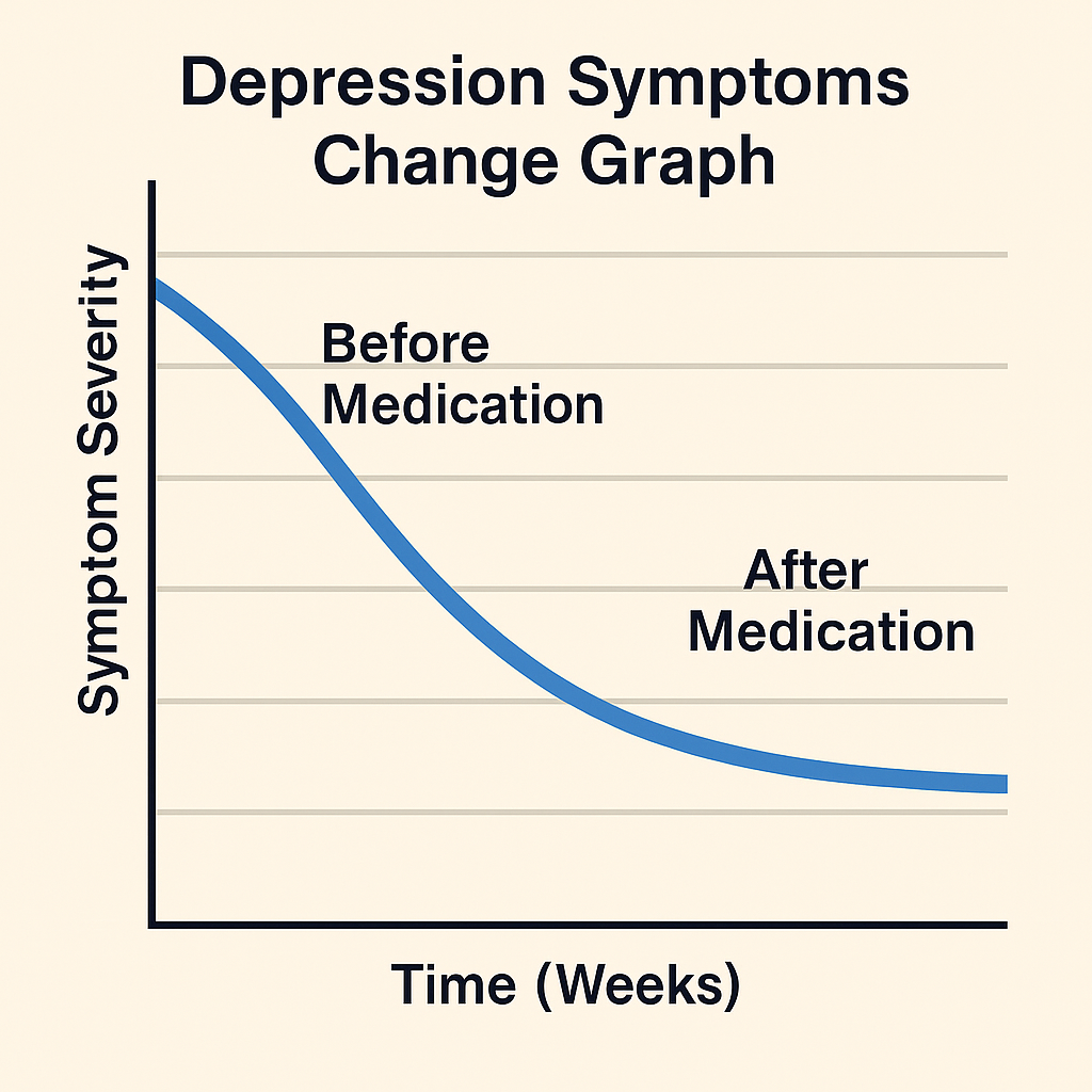 약 복용 전후 그래 프
