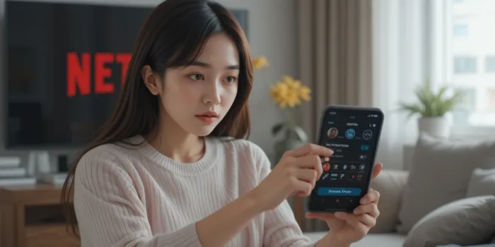 넷플릭스 요금제 설정 조정하는 모습