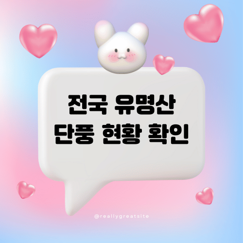 전국 유명산 단풍 현황 확인 썸네일