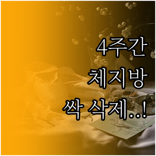 체지방 감량을 위한 4주 식단 캘린더..