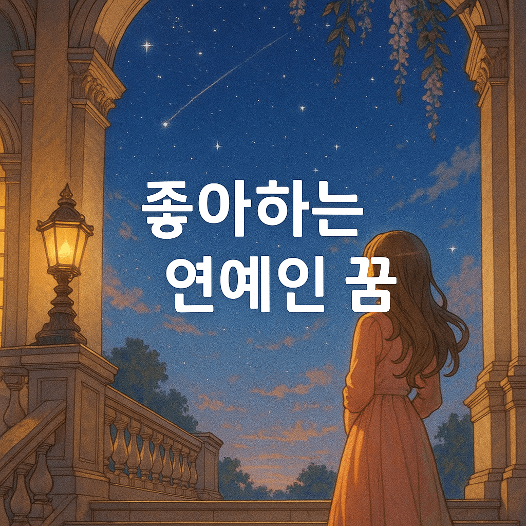 좋아하는 연예인 꿈 해몽