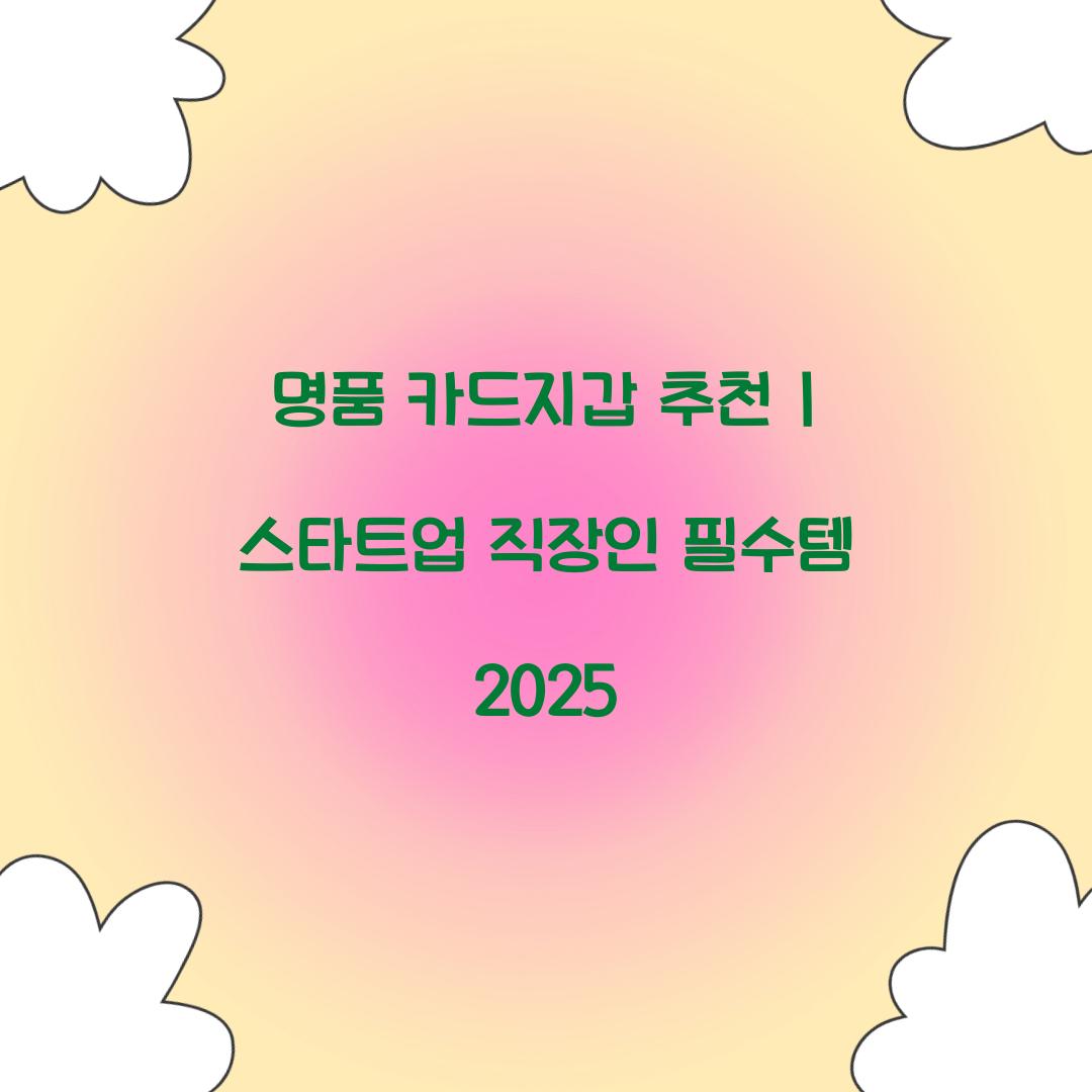 명품 카드지갑 추천