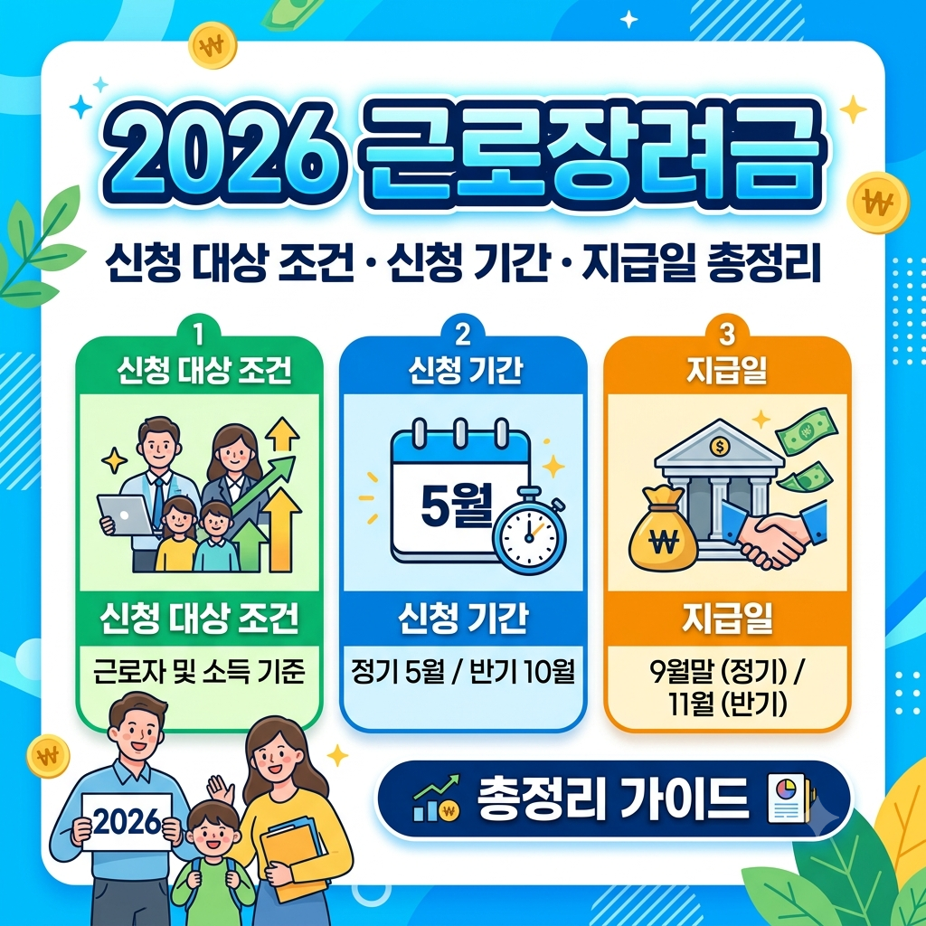 2026년 근로장려금 반기신청, 받은 돈 다 뱉어내는 '환수 폭탄' 피하는 법 확인하러 가기