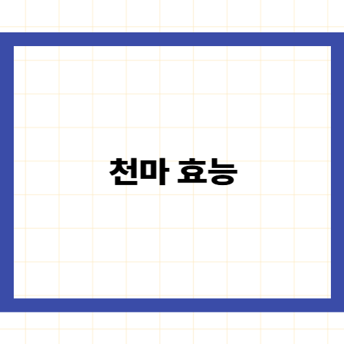 천마 효능 —
뇌혈관과 어지럼증을 다스리는 하늘의 선물