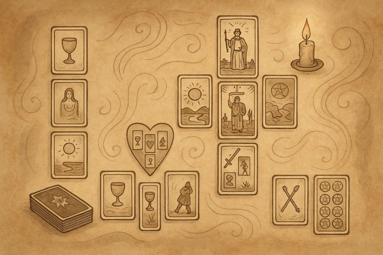 타로 카드 스프레드 관련 이미지