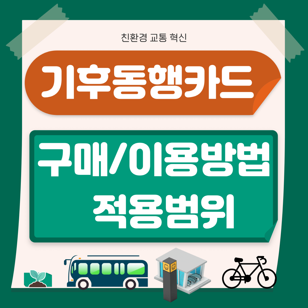 서울시 기후동행카드 구매, 사용방법, 적용범위